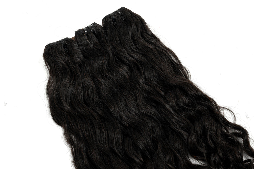 Premium Raw Extension Set - Raw Natural Wave Texture